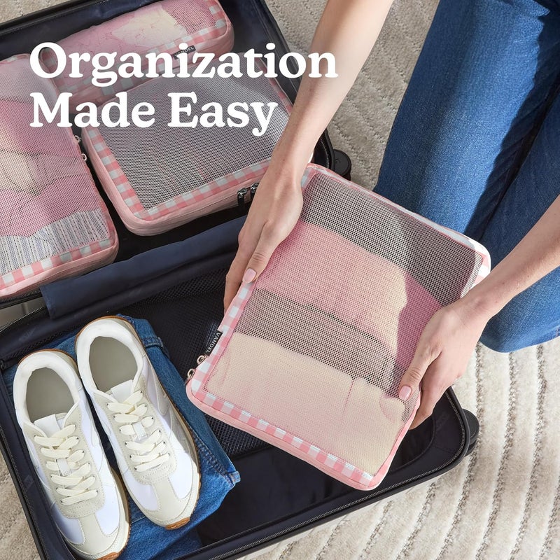 VANDEL Space-Saving Compression Packing Cubes for Kids + Women, Compressible Carry On Suit Case Organizer Luggage Kids Packing Cubes for Baby Bag Organizer Pouches for Luggage, Treavel Suitcase Cube - Image 4